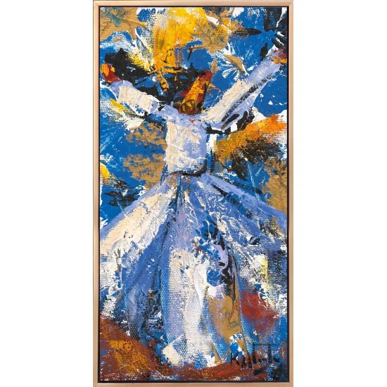 Mavi Derviş Yağlı Boya Tablosu