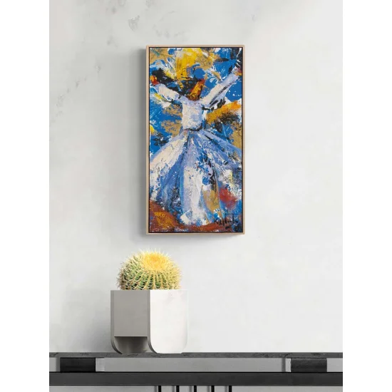 Mavi Derviş Yağlı Boya Tablosu