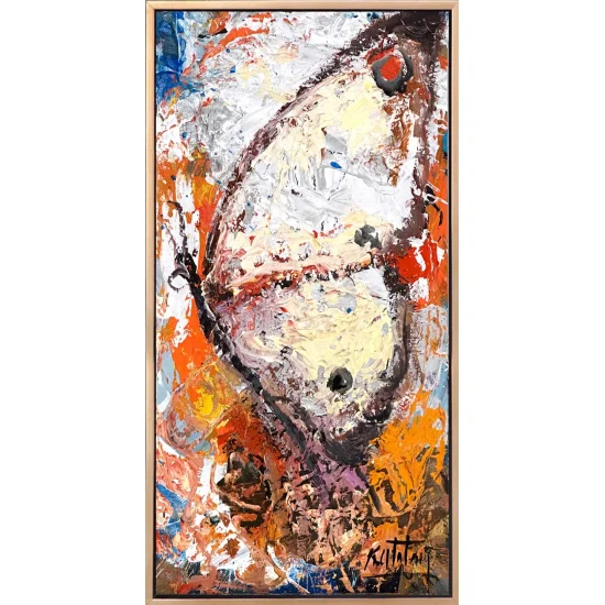 Beyaz Kelebeğin Hayali Yağlı Boya Tablosu