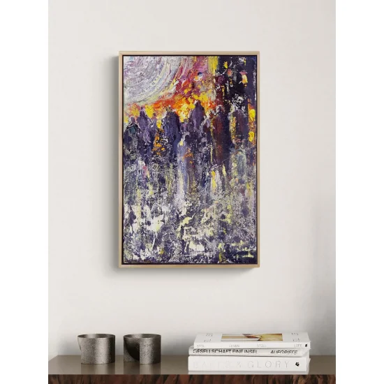 Kalabalıklarda Arayış Yağlı Boya Tablosu