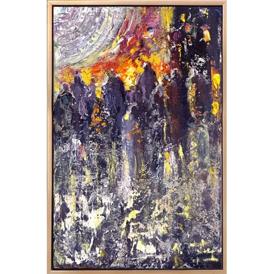 Kalabalıklarda Arayış Yağlı Boya Tablosu