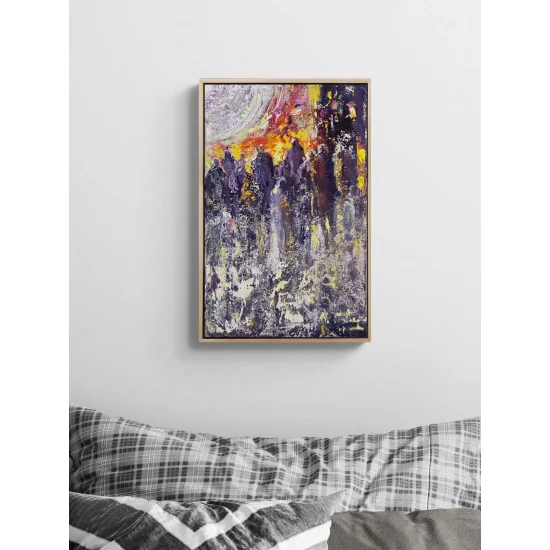 Kalabalıklarda Arayış Yağlı Boya Tablosu