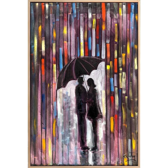 Şemsiyenin Altındaki Sözler Yağlı Boya Tablosu