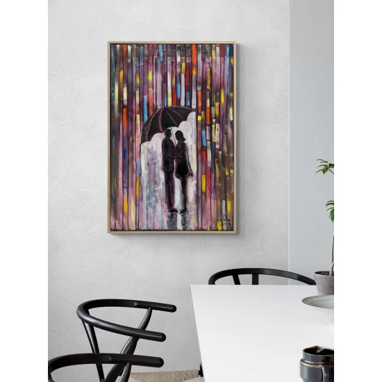 Şemsiyenin Altındaki Sözler Yağlı Boya Tablosu