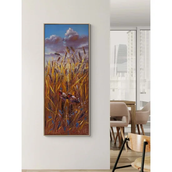 Başak Tarlası Sabah Yağlı Boya Tablosu