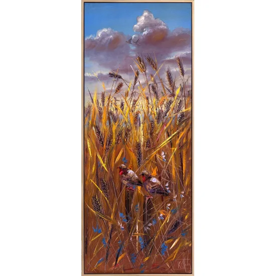 Başak Tarlası Sabah Yağlı Boya Tablosu