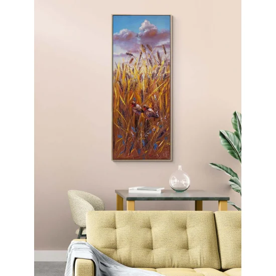 Başak Tarlası Sabah Yağlı Boya Tablosu