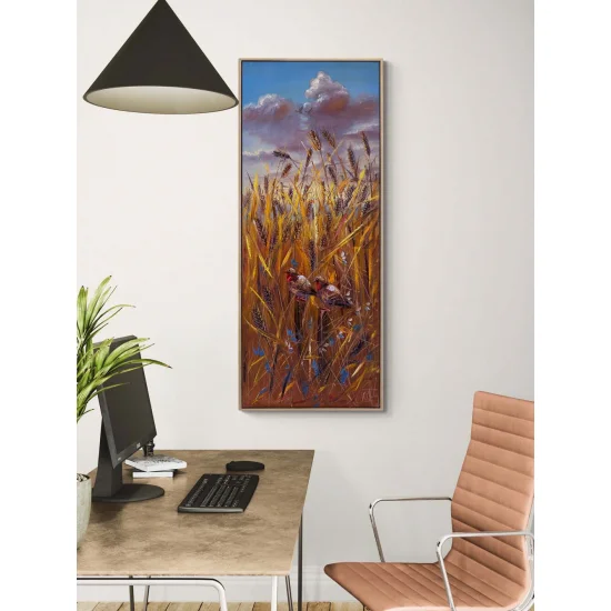 Başak Tarlası Sabah Yağlı Boya Tablosu