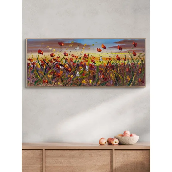 Rüzgarın Çiçekleri Yağlı Boya Tablosu