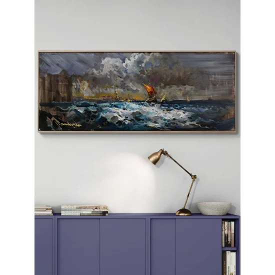 Mavilikte Sessizlik Yağlı Boya Tablosu