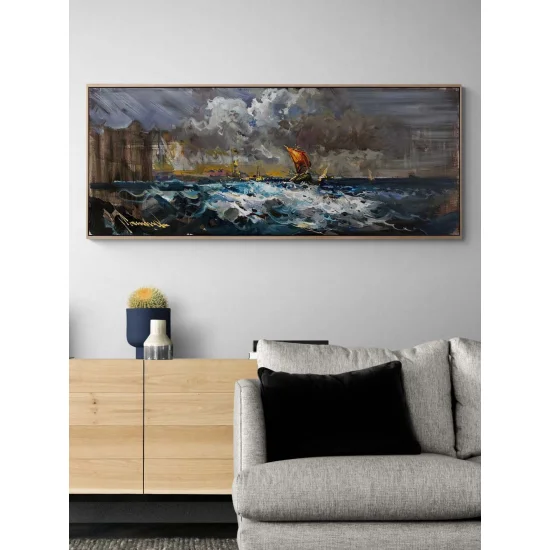 Mavilikte Sessizlik Yağlı Boya Tablosu