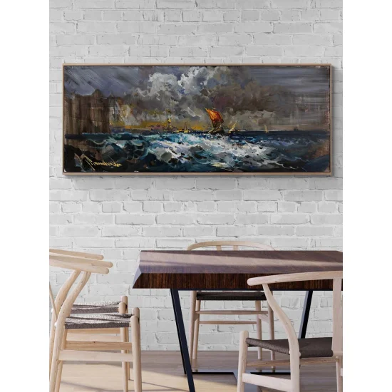 Mavilikte Sessizlik Yağlı Boya Tablosu