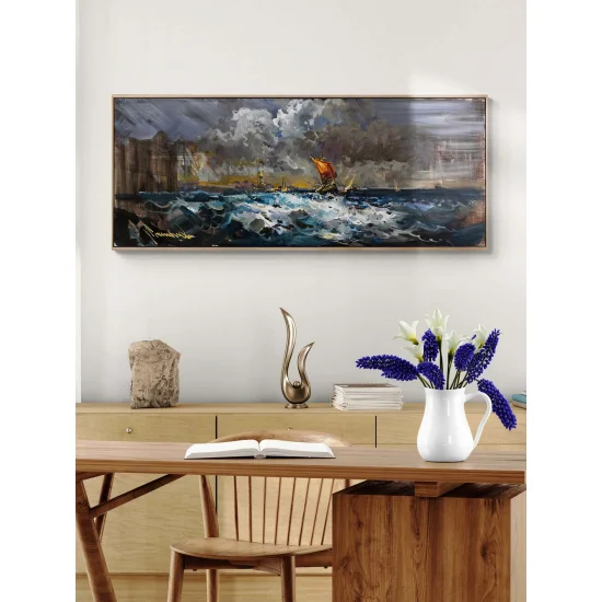 Mavilikte Sessizlik Yağlı Boya Tablosu