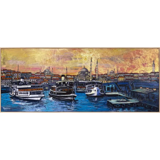 Golden Evening of Istanbul Oil Painting