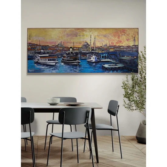 Golden Evening of Istanbul Oil Painting