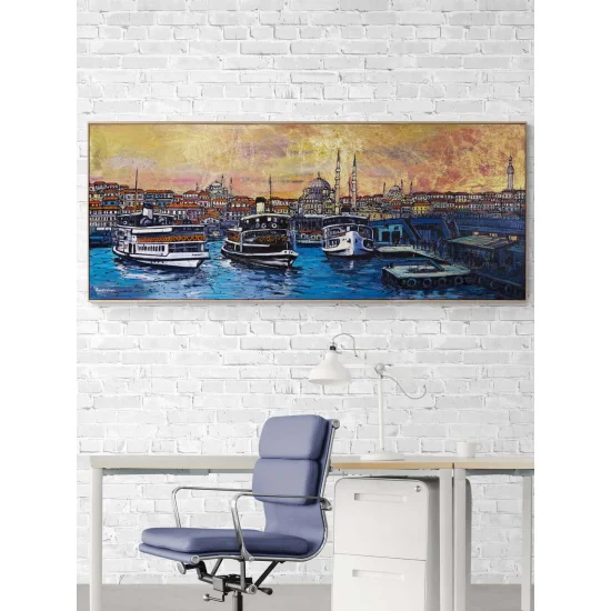 Golden Evening of Istanbul Oil Painting