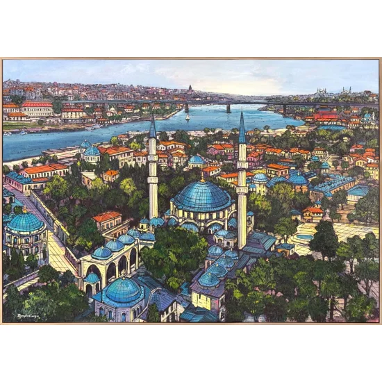Haliç’e Bakan Zaman Yağlı Boya Tablosu