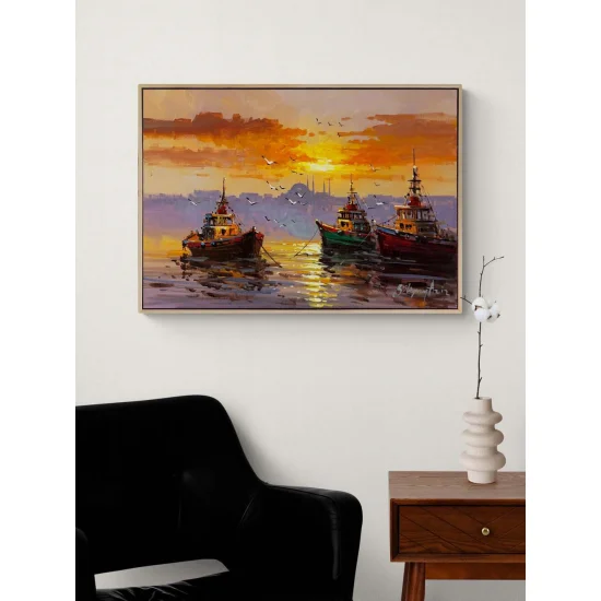 Boğazın Yolcuları Yağlı Boya Tablosu