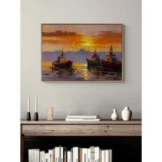 Boğazın Yolcuları Yağlı Boya Tablosu