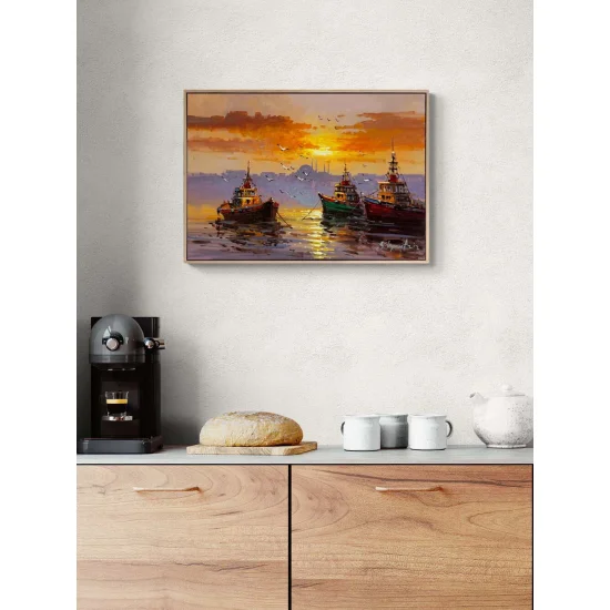 Boğazın Yolcuları Yağlı Boya Tablosu