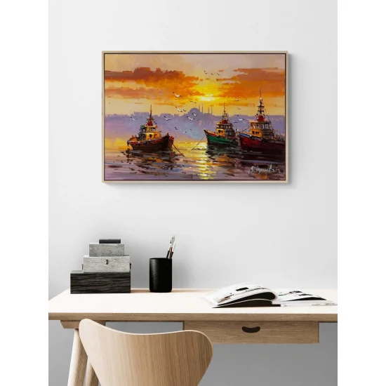 Boğazın Yolcuları Yağlı Boya Tablosu