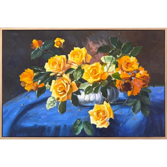 Scent of Yellow Roses Oil Painting