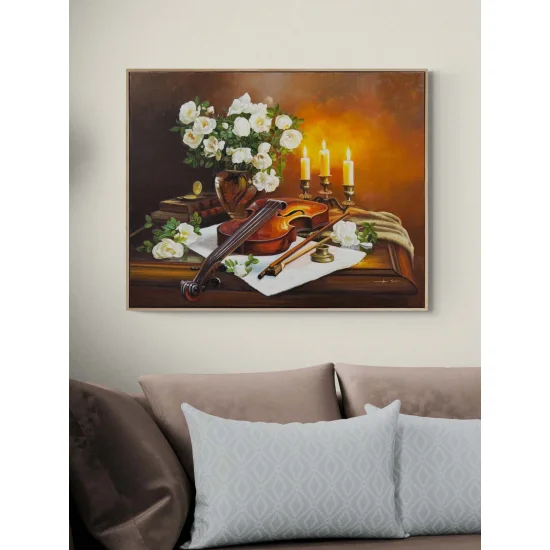 Roses by Candlelight Oil Painting