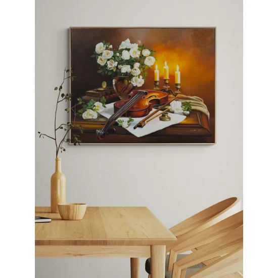 Roses by Candlelight Oil Painting