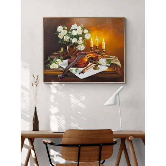 Roses by Candlelight Oil Painting