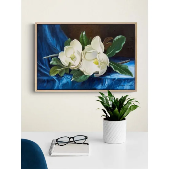 Delicate Magnolia Oil Painting