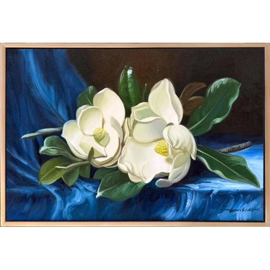 Delicate Magnolia Oil Painting
