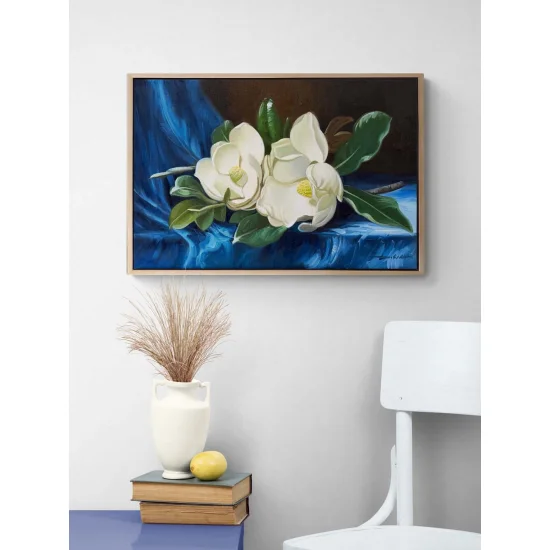 Delicate Magnolia Oil Painting