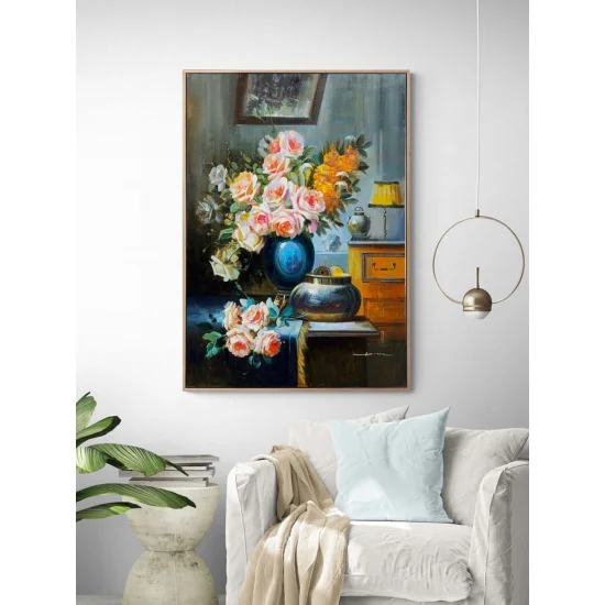 A Forgotten Bouquet of Roses Oil Painting