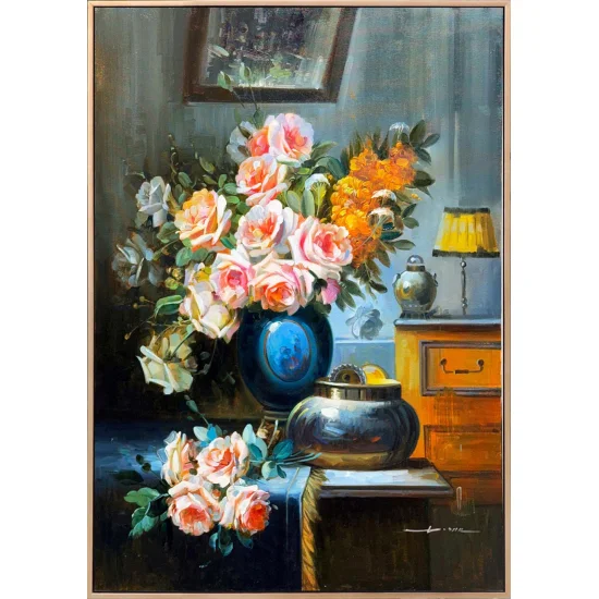 A Forgotten Bouquet of Roses Oil Painting
