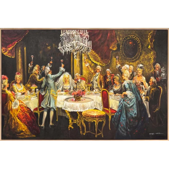 Palace Conversation Oil Painting