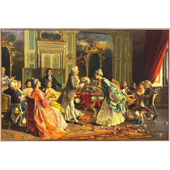 Greeting of Elegance Oil Painting