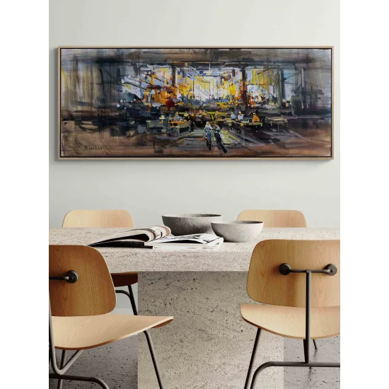 Gölgeler ve Sohbetler Yağlı Boya Tablosu