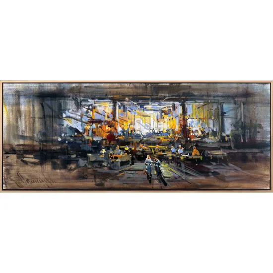 Gölgeler ve Sohbetler Yağlı Boya Tablosu