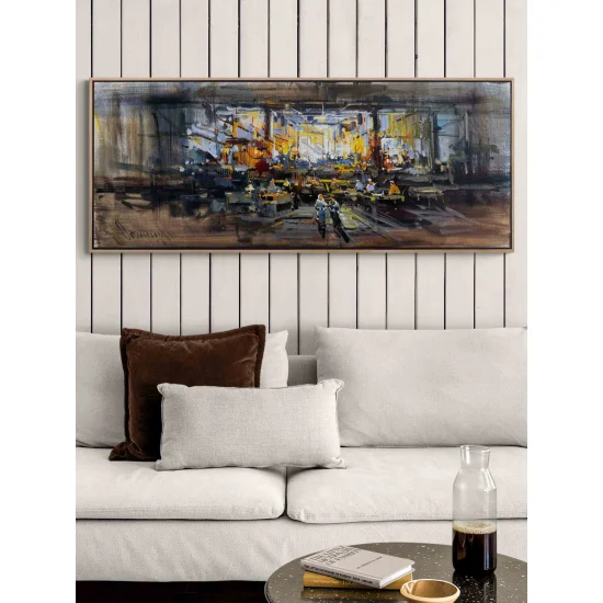 Gölgeler ve Sohbetler Yağlı Boya Tablosu