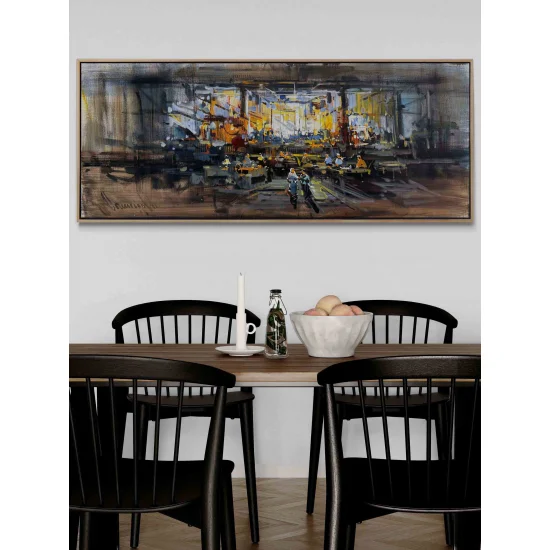 Gölgeler ve Sohbetler Yağlı Boya Tablosu