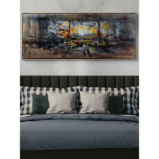 Gölgeler ve Sohbetler Yağlı Boya Tablosu