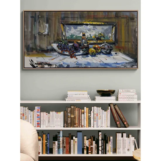 Pencere Önünde Natürmort Yağlı Boya Tablosu