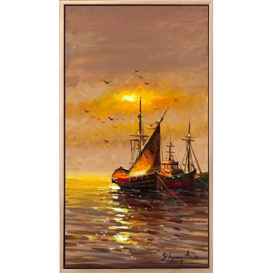 Boats of Old Istanbul Oil Painting