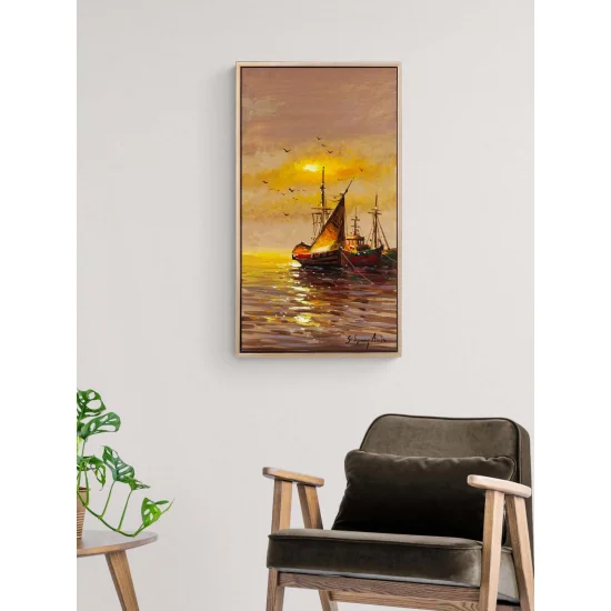 Boats of Old Istanbul Oil Painting