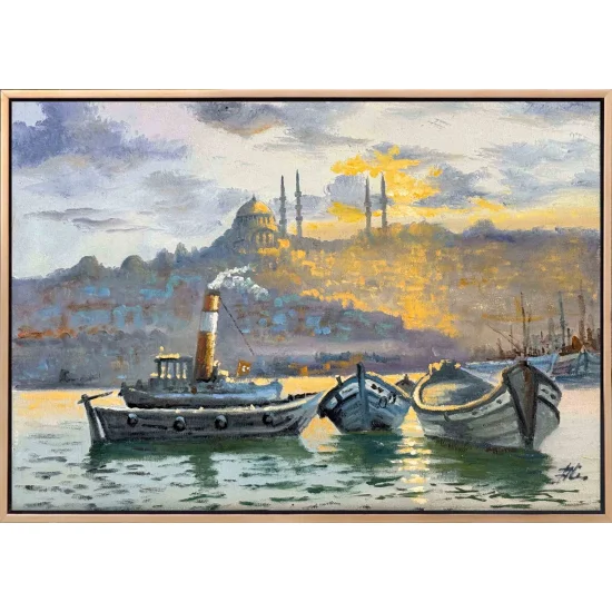 Süleymaniyeye Karşı Yağlı Boya Tablosu