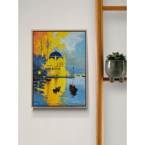 Mavi Suların Kıyısında Yağlı Boya Tablosu