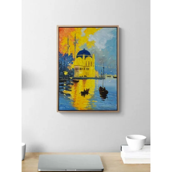 Mavi Suların Kıyısında Yağlı Boya Tablosu