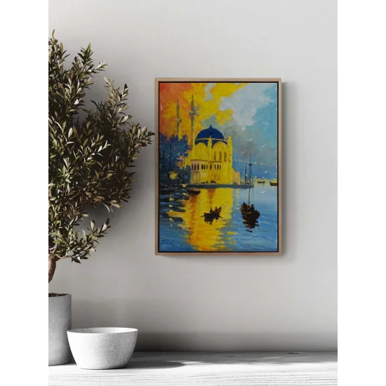 Mavi Suların Kıyısında Yağlı Boya Tablosu