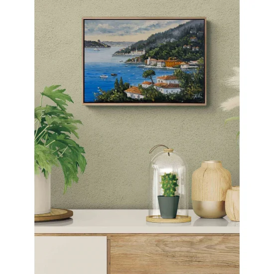 Boğazda Yalılar Yağlı Boya Tablosu