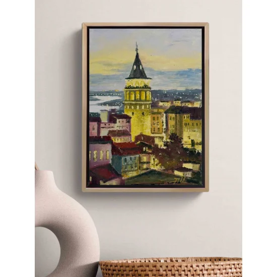 Galata’da Akşam Rüzgârı Yağlı Boya Tablosu